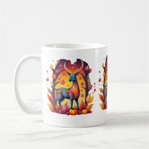Fall Deer Alebrije Kaffeetasse