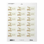 Fall Deer Woodland Hochzeitsplattform Labels Adressaufkleber (Vorne)