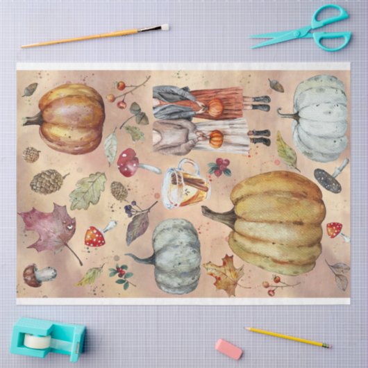 Fall-Dekoupage Seidenpapier (Basteln)