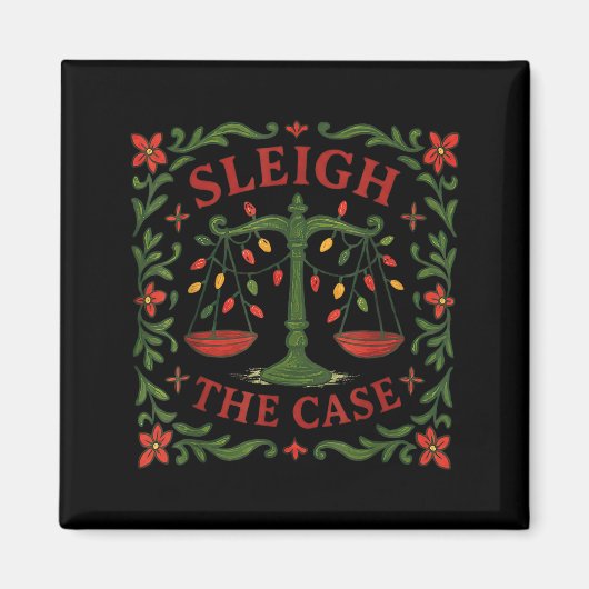 Fall den Fall Lustiger Anwalt Weihnachtsdesign Magnet (Vorne)