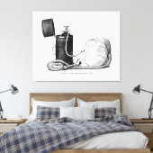 Fall der aufrecht stehenden Anästhesie des Chirurg Leinwanddruck (Insitu (Schlafzimmer))