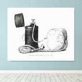 Fall der aufrecht stehenden Anästhesie des Chirurg Leinwanddruck (Insitu (Holzboden))