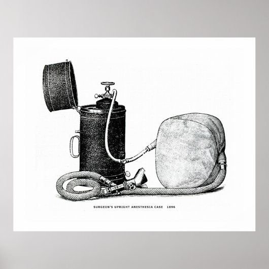 Fall der aufrecht stehenden Anästhesie des Chirurg Poster (Vorne)
