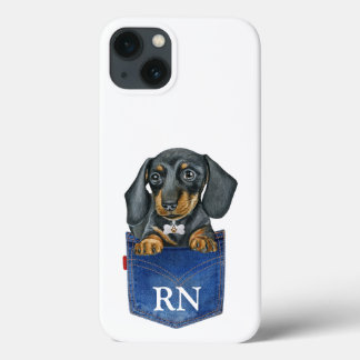 Fall der Dackel-Wurst-Dog Monogram-Mate Case-Mate iPhone Hülle