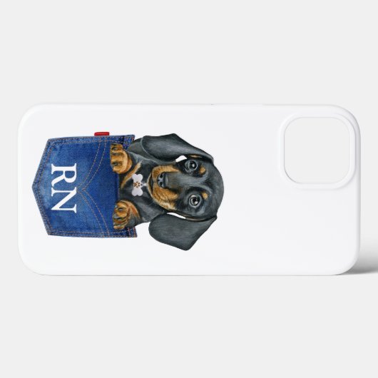 Fall der Dackel-Wurst-Dog Monogram-Mate Case-Mate iPhone Hülle (Rückseite (Horizontal))