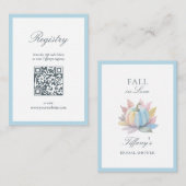 Fall der Liebe Blue Pumpkin Brautparty-Registrieru Begleitkarte (Vorne/Hinten)