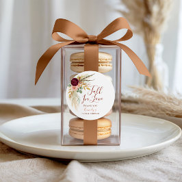 Fall der Liebe Boho Pampas Grass Autum Floral Runder Aufkleber