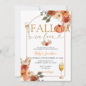 Fall der Liebe Boho Pumpkin Arch Engagement Party Einladung (Vorderseite)