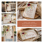 Fall der Liebe Boho Rust Arch Pampas Floral Bridal Geschenkanhänger