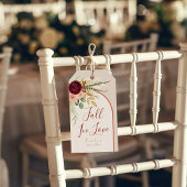 Fall der Liebe Boho Rust Arch Pampas Floral Bridal Geschenkanhänger