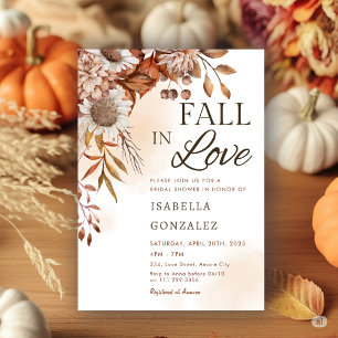 Fall der Liebe Brautparty Boho Rust Sonnenblume Einladung