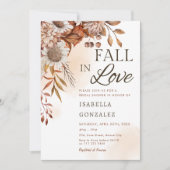 Fall der Liebe Brautparty Boho Rust Sonnenblume Einladung (Vorderseite)