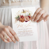 Fall der Liebe Brautparty Rost Blume Pumpkin Einladung