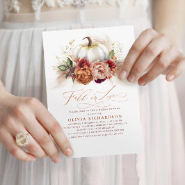 Fall der Liebe Brautparty Rost Blume Pumpkin Einladung