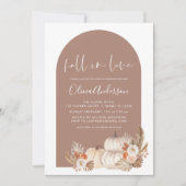 Fall der Liebe Brautparty White Pumpkins Boho Einladung (Vorderseite)