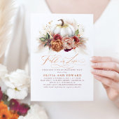 Fall der Liebe Engagement Partei Rust Blume Pumpki Einladung