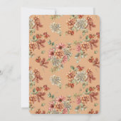 Fall der Liebe Floral Orange Pumpkin Brautparty Einladung (Rückseite)