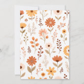 Fall der Liebe Floral Pumpkin Brautparty Einladung (Rückseite)