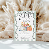 Fall der Liebe Floral Pumpkin Brautparty Einladung