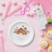 Fall der Liebe Floral Pumpkin Brautparty Pappteller (Party)