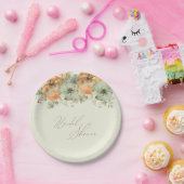 Fall der Liebe Floral Pumpkin Brautparty Pappteller (Party)