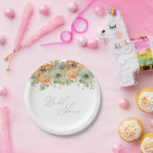 Fall der Liebe Floral Pumpkin Brautparty Pappteller (Party)