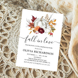 Fall der Liebe Floral Pumpkin Fall Brautparty Einladung