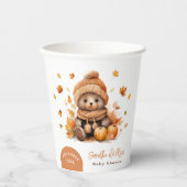 Fall der Liebe Kleiner Teddy Bar Pumpkin Pappbecher (Vorderseite)