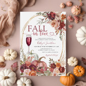 Fall der Liebe Marsala Floral Fall Engagement Part Einladung