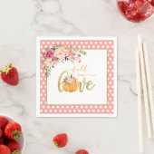 Fall der Liebe Napkin - rosa Punkte Serviette (Beispiel)