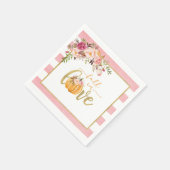 Fall der Liebe Napkin - rosa Streifen Serviette (Ecke)