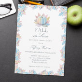 Fall der Liebe Pastel Blue Pumpkin Brautparty Einladung