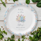 Fall der Liebe Pastel Blue Pumpkin Brautparty Pappteller