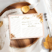 Fall der Liebe Pumpkin Brautparty Rezept-Karte