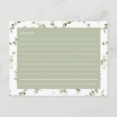 Fall der Liebe Pumpkin Brautparty Rezept-Karte Postkarte (Rückseite)