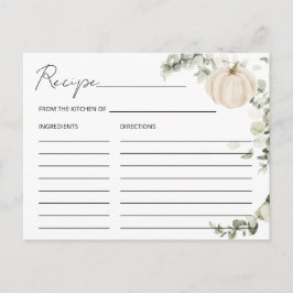 Fall der Liebe Pumpkin Brautparty Rezept-Karte Postkarte