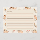 Fall der Liebe Pumpkin Brautparty Rezept-Karte Postkarte (Rückseite)