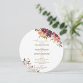 Fall der Liebe Pumpkin Circle Wedelkarte Einladung (Stehend Vorderseite)