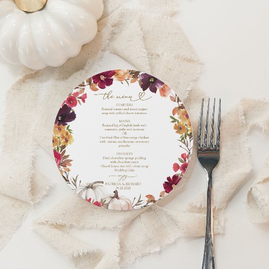 Fall der Liebe Pumpkin Circle Wedelkarte Einladung