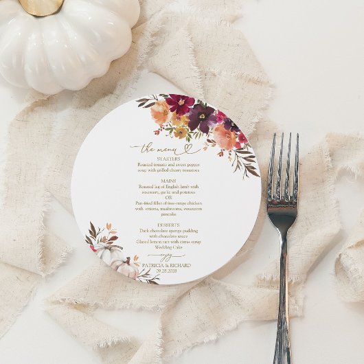 Fall der Liebe Pumpkin Circle Wedelkarte Einladung