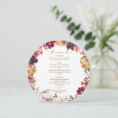 Fall der Liebe Pumpkin Circle Wedelkarte Einladung (Stehend Vorderseite)