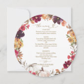 Fall der Liebe Pumpkin Circle Wedelkarte Einladung (Vorderseite)