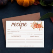 Fall der Liebe Pumpkin Rezept Karte