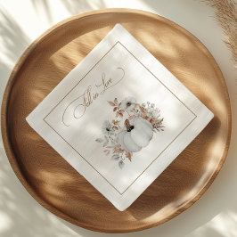 Fall der Liebe Weißer Pumpkin Serviette