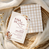 Fall der Liebe Wildblume Pumpkin Arch Brautparty Einladung