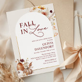 Fall der Liebe Wildblume Pumpkin Arch Brautparty Einladung