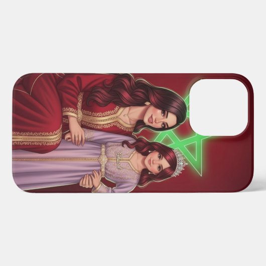 Fall der marokkanischen Mutter und Tochter iPhone Hülle (Rückseite (Horizontal))