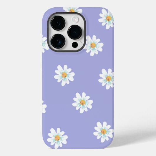 Fall der niedlichen Lila Blume Case-Mate iPhone Hülle (Rückseite)
