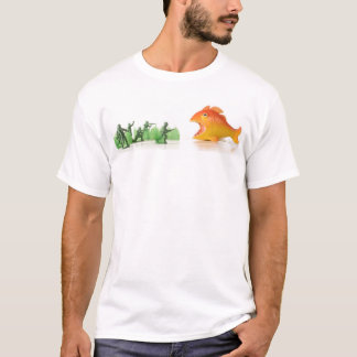 Fall der riesigen orange Fische T-Shirt