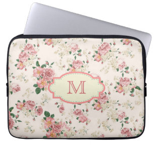 Fall der Rose mit Vintager Hütte Laptopschutzhülle
